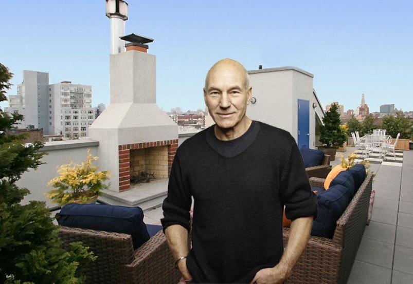 Patrick Stewart and his new penthouse in Brooklyn
