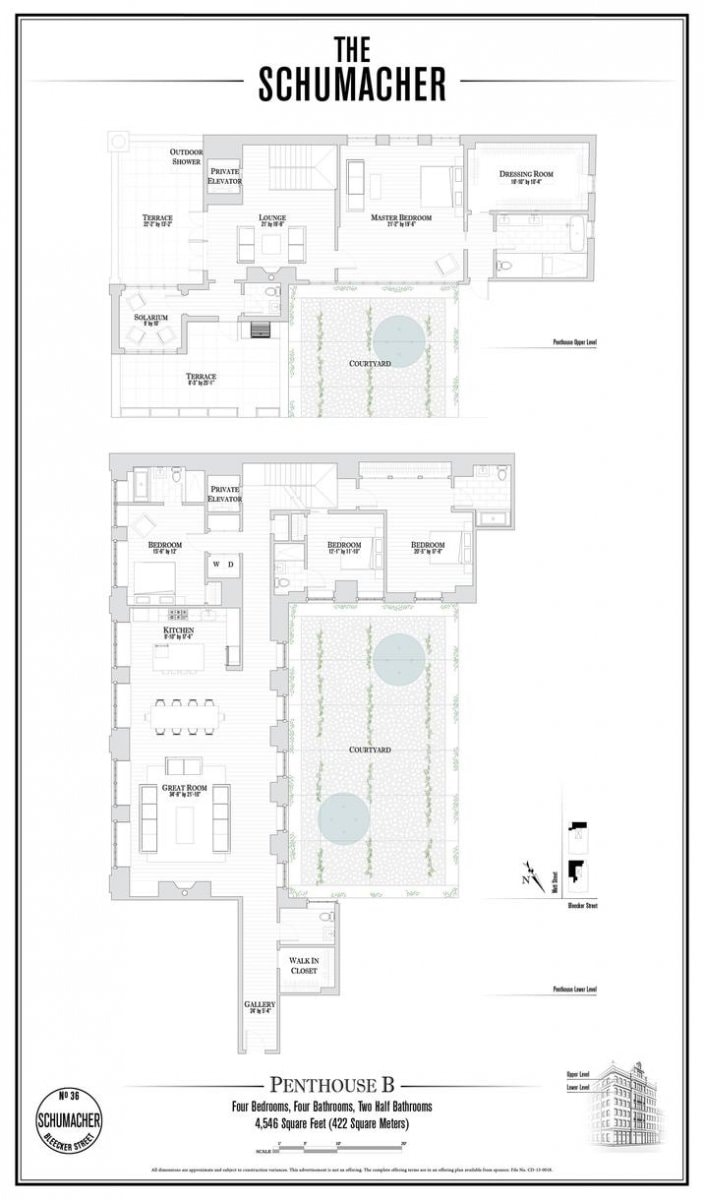 The Schumacher 36 Bleecker Penthouse B floor plan